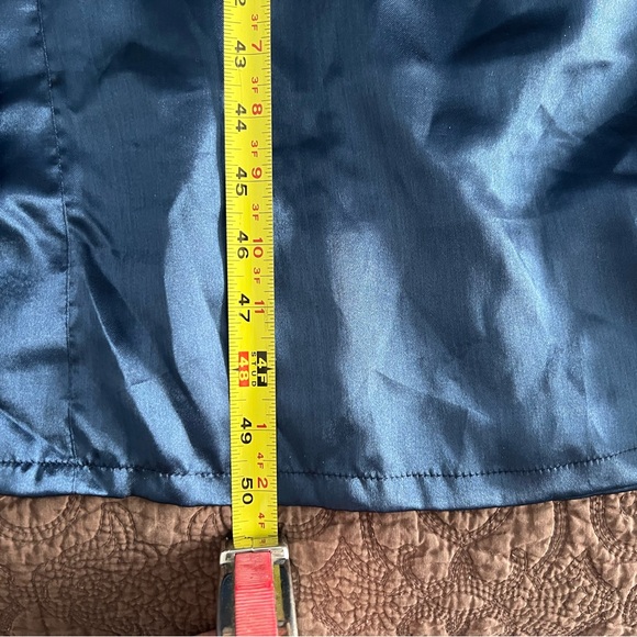 FANG Midnight Blue long Satin Robe - Picture 8 of 8